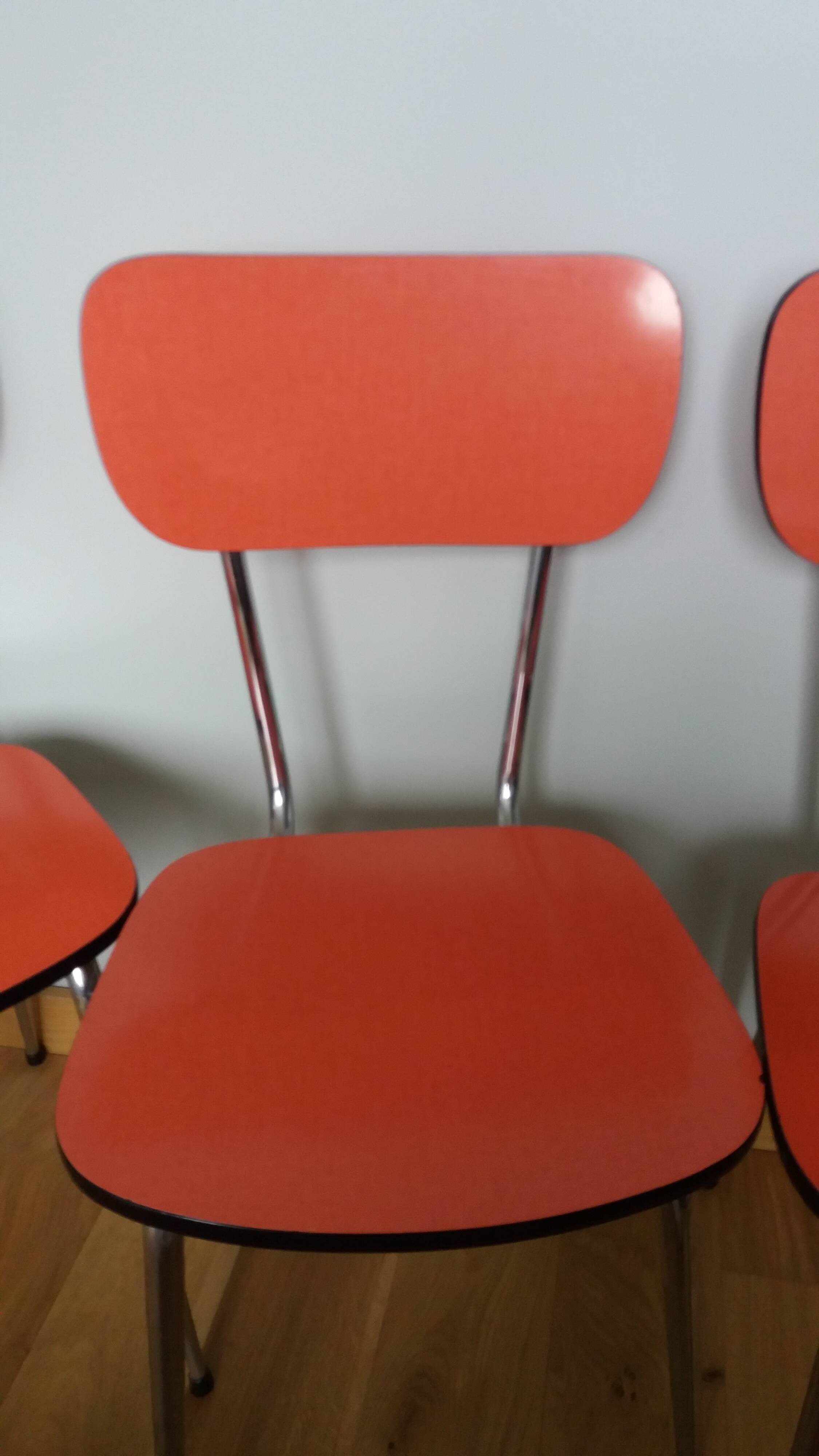 Chairs in formica and chrome metal