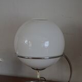 Lamp  chrome and white opaline 70s
