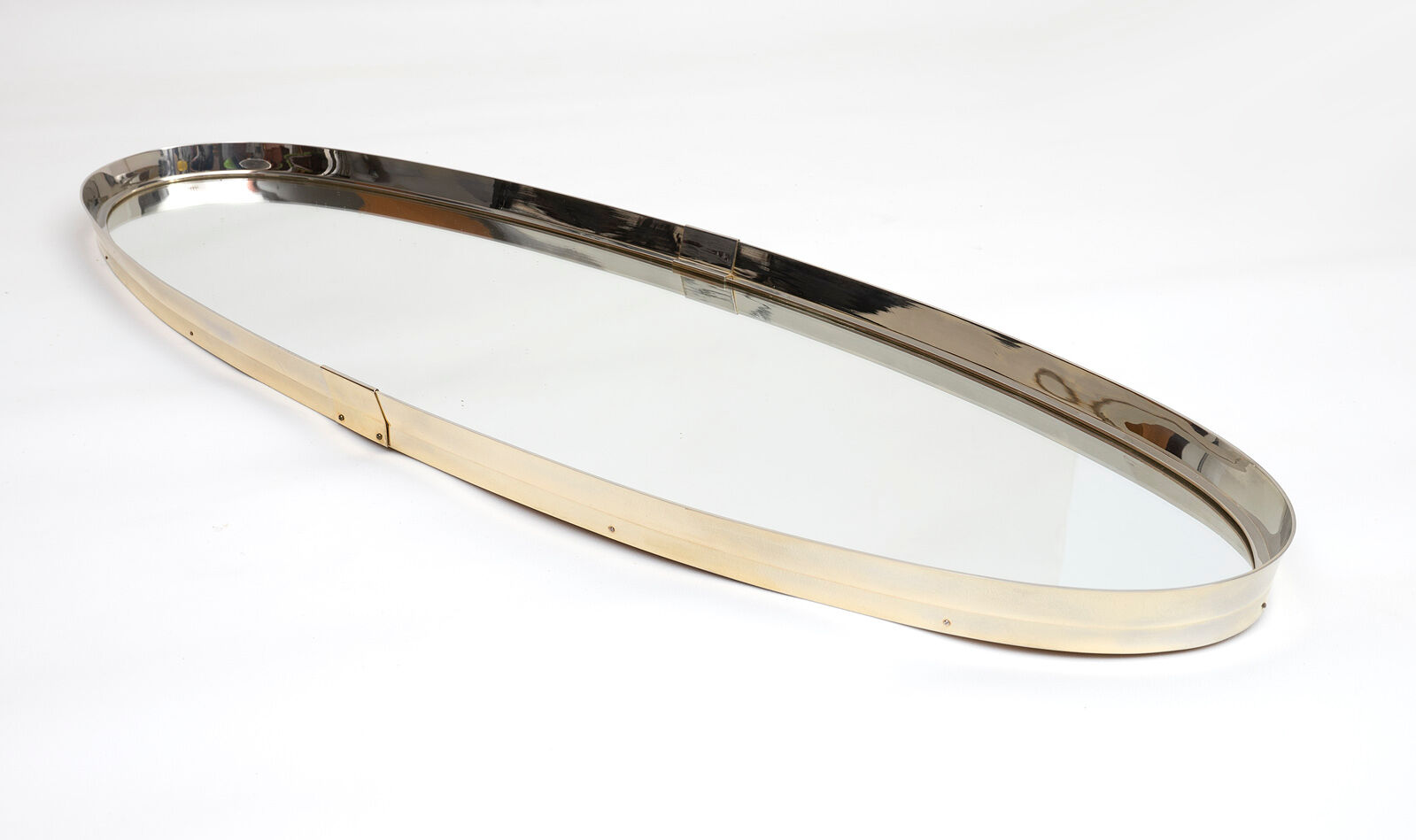 Brass mirror by Vereinigte Werkstätten München, 1960