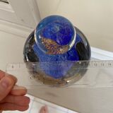 Ovoid bottle of master glassmaker Jean-Claude Novaro in perfect condition