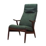 Green melange armchair, Danish design, 1970s, production: Denmark