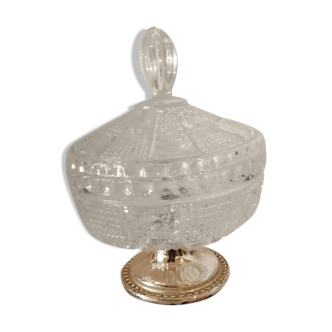 Bonbonniere or sugar bowl on glass base