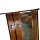 Vintage wooden coat rack with mirror