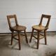 Paire de petites chaises brutalistes