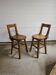 Pair of small brutalist chairs
