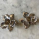 Pair of vintage silver metal candle holders