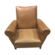 Fauteuil club skai marron