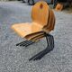 4 chaises d'école vintage des années 70
