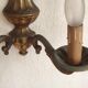 Pair Traditional French Vintage Heavy Brass Empire Style Double Wall Lights