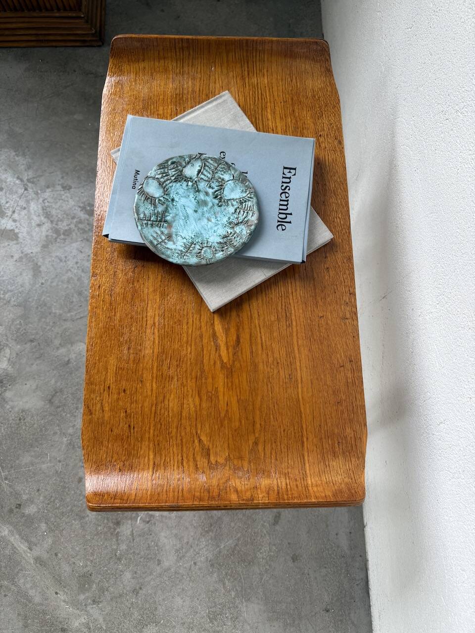 Baumann oak console coffee table from the 60s
