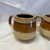Set of 4 glazed stoneware cups