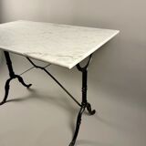 Table bistrot avec plateau en marbre