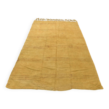 6x9 Mustard Yellow Handwoven Kilim Rug, Area Rug For Home Decor, 168x270 Cm