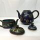 Verseuses bronze cloisonné début XXème, Chine