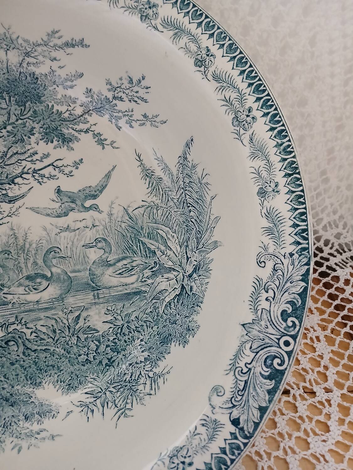 Old ironstone dish from Sarreguemines