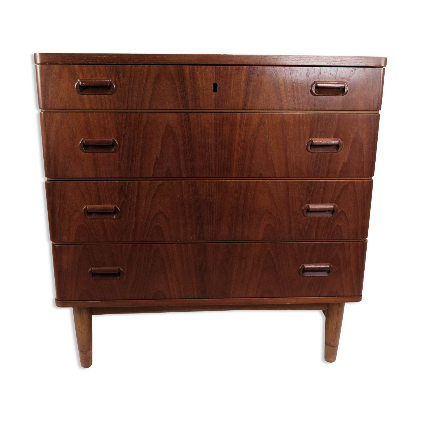 Chest of drawers in teak with four drawers, of Danish design, 1960s