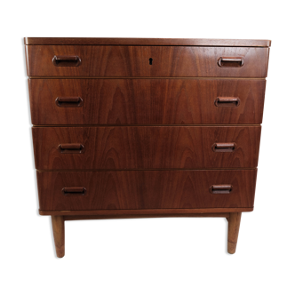 Chest of drawers in teak with four drawers, of Danish design, 1960s