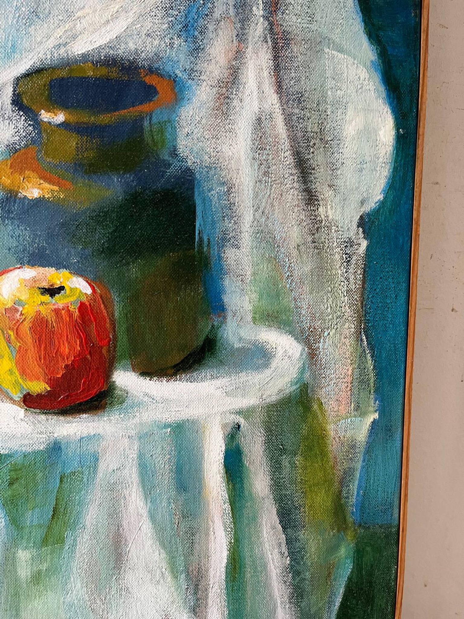 Still life on a chair, signed Miguel Anibal 98