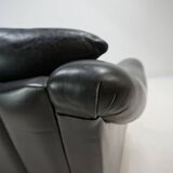 French Art Deco leather armchair, 1960