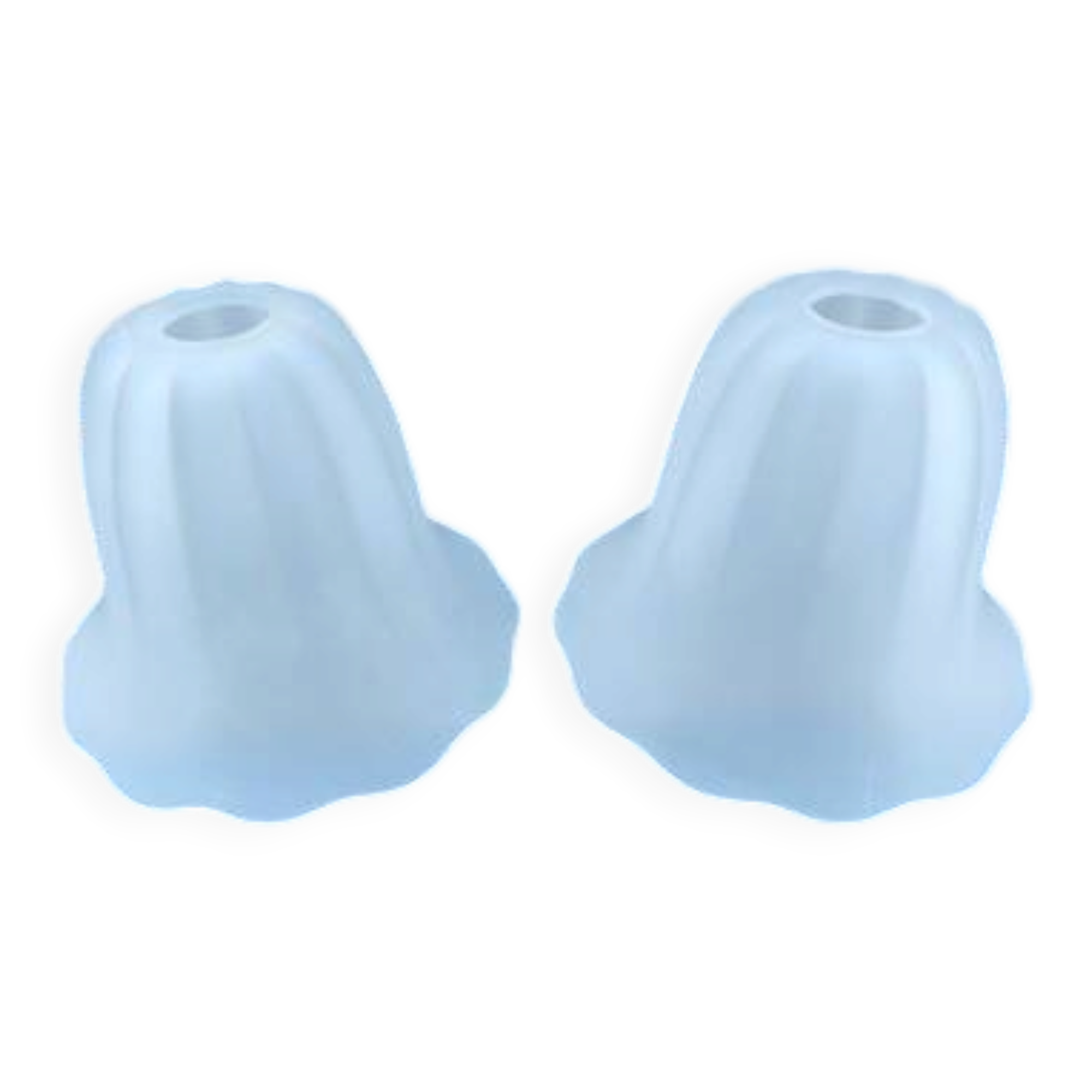 Pair of antique opaline glass tulips