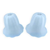 Pair of antique opaline glass tulips