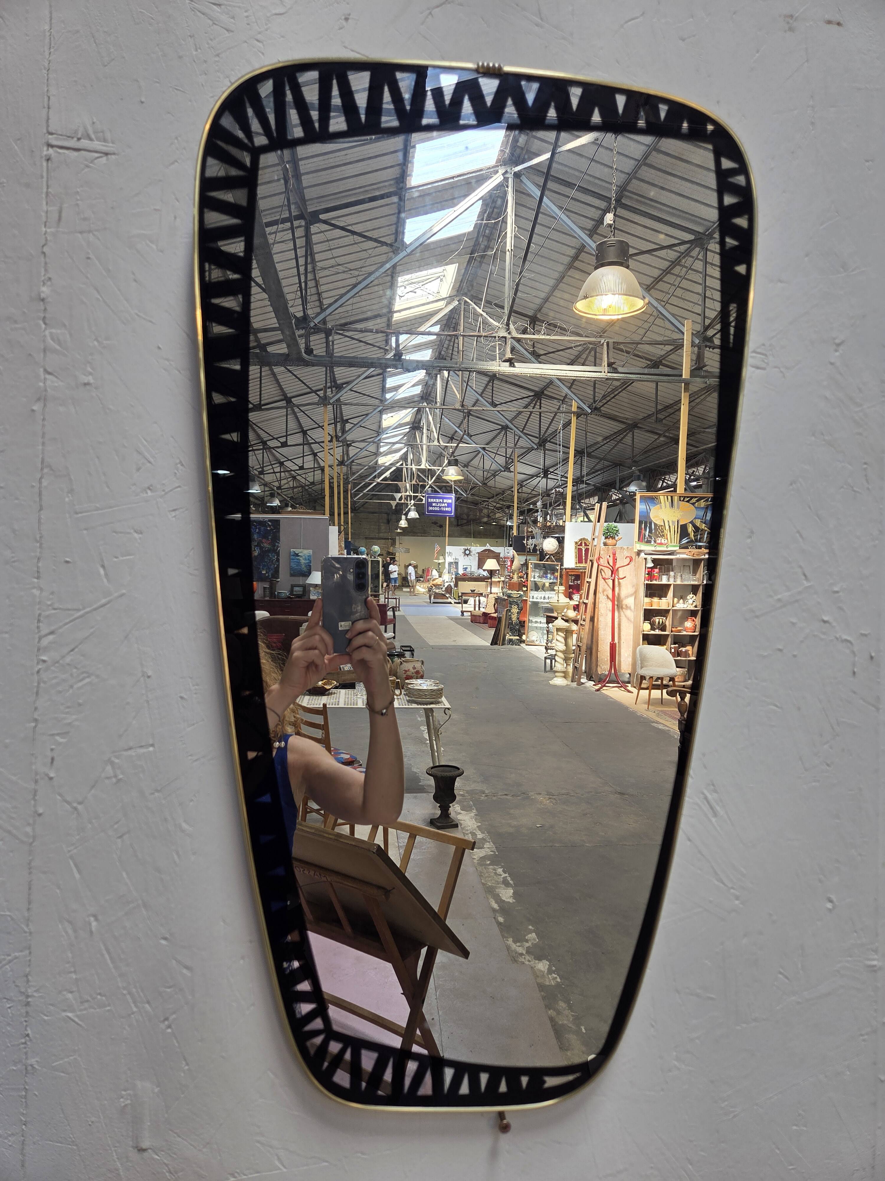 Miroir Dorian par Tacchini années 60