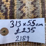 Distressed Turkish Narrow Runner 313x55 cm wool Vintage Tribal Rug