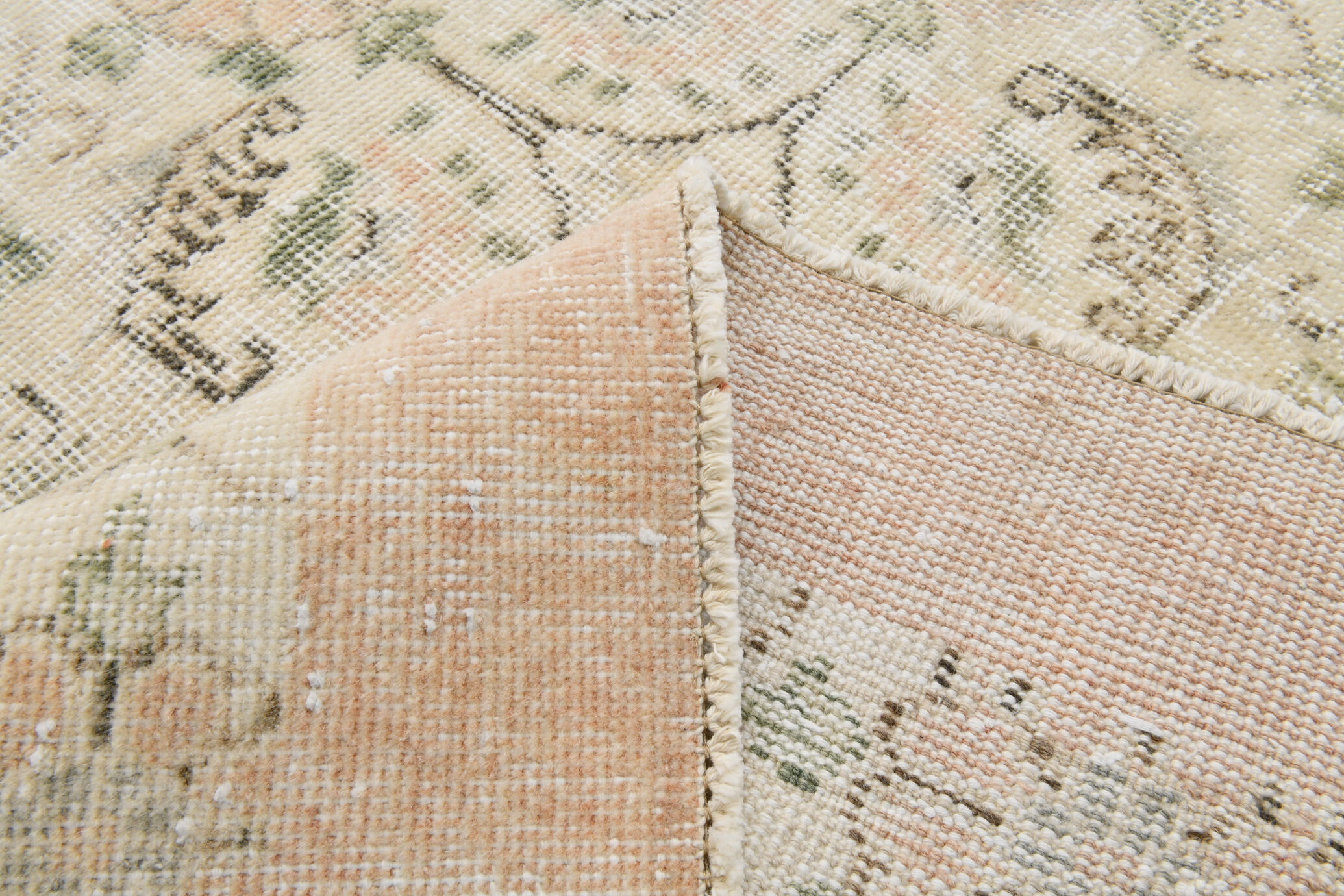 7x10 Large Floral Handmade Vintage Rug, 209x312Cm