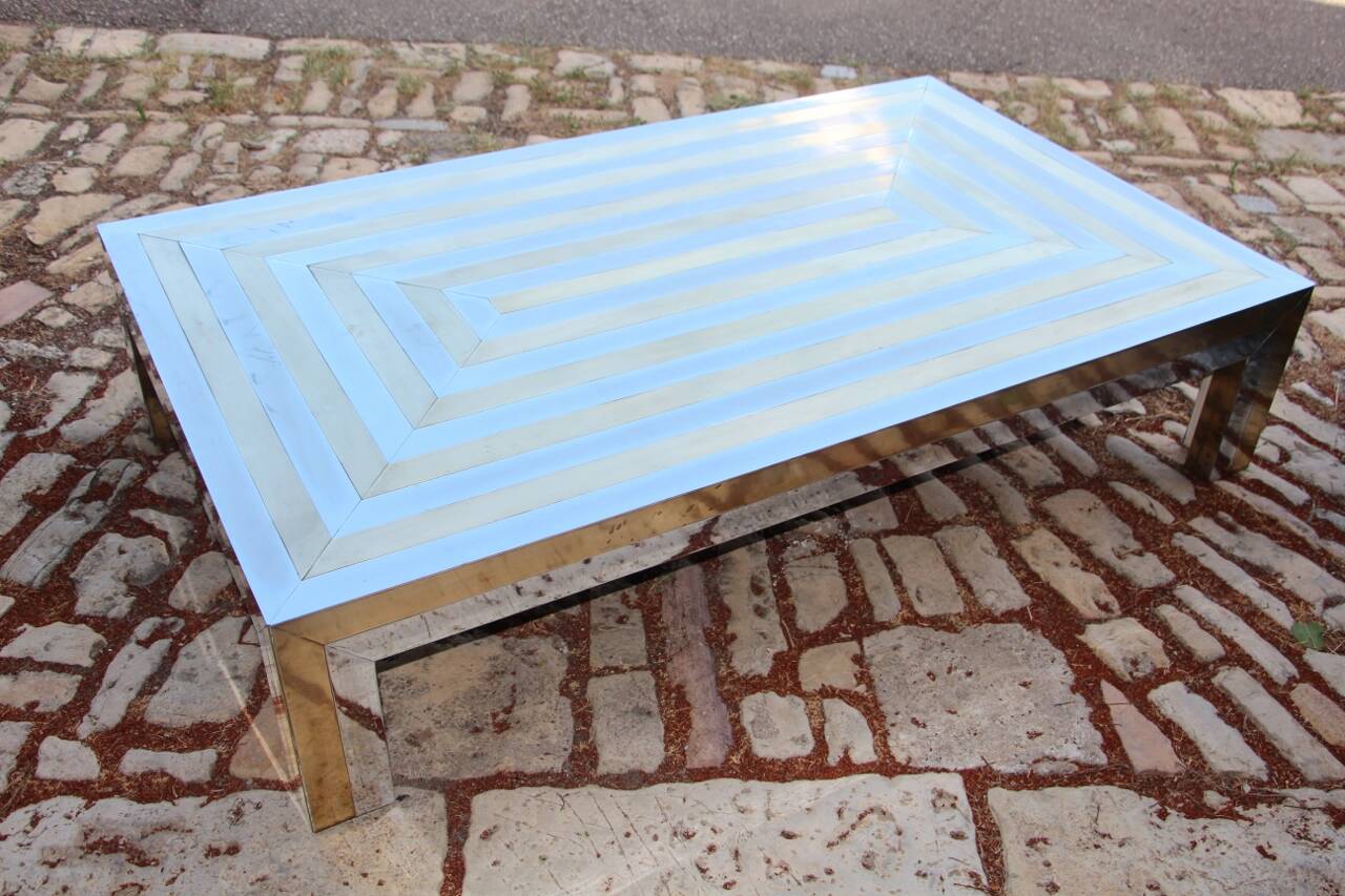Grande Table Basse Années 70 Attribué A La Maison Jansen