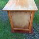 Vintage oak desk with 5 drawers and 1 pull.