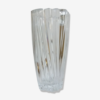 Vase cristal torsades