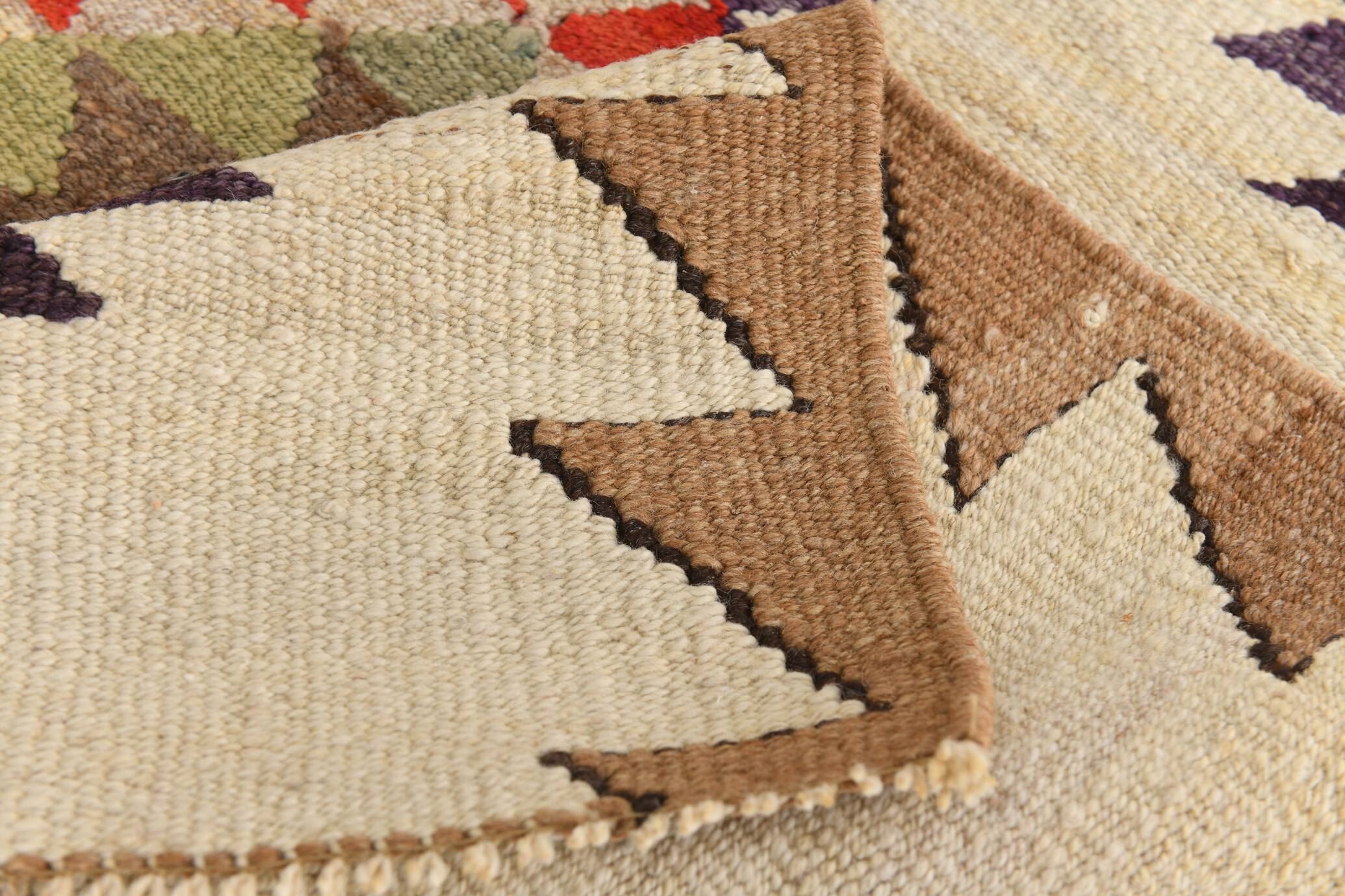 3x10 Vintage Tribal Geometric Kilim Runner Rug, 91x314Cm