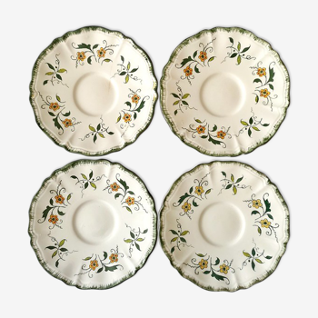 Lot des 4 assiettes très belle décoration vintage