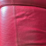 2-seater sofa & pouf, Steiner Faubourg red leather