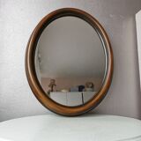 Vintage oval mirror from the 70s 37x47cm