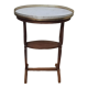 Saddle pedestal table with marble top in Louis XV style