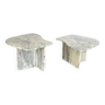 Tables gigognes de forme libre en marbre, 1970s