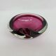 Set of 3 Murano Sommerso pink glass bowls, 1970s