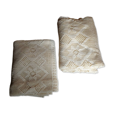 2 dessus de lit anciens en crochet