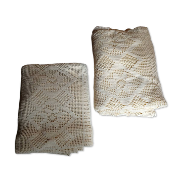 2 dessus de lit anciens en crochet