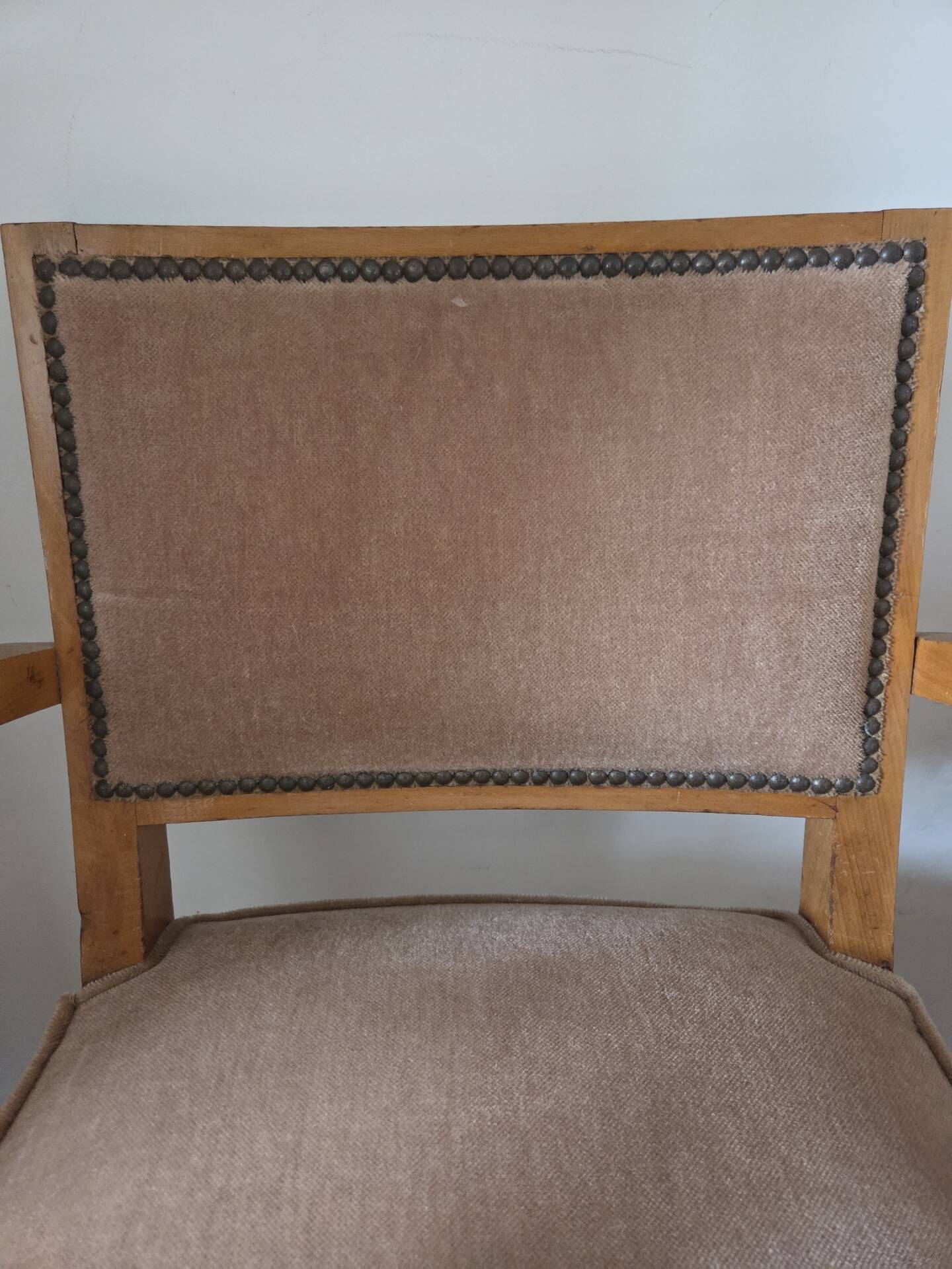 Pair of old rose bridge armchairs