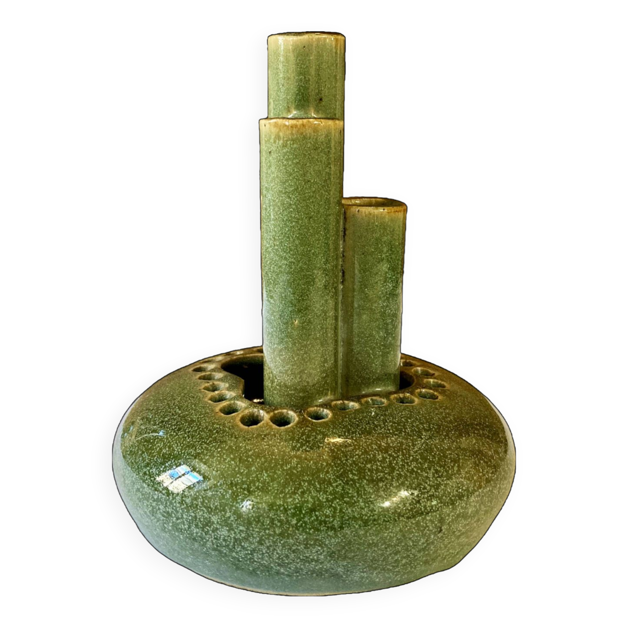 Vase soliflore 3 branches en céramique artisanale