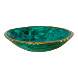 Empty pocket Malachite and brass