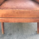 Armchair club feet compass vintage design Annees 50
