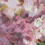 Old oil painting of hydrangeas