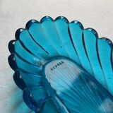 Antique Baccarat bowl in 19th century blue crystal