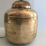 Vintage hammered brass lamp