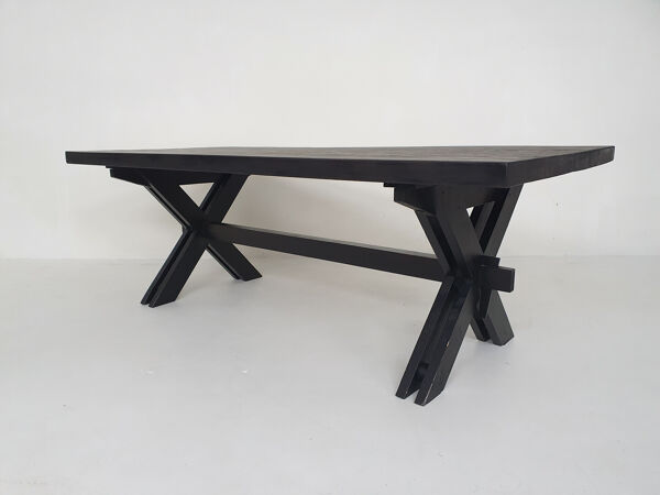 Table à manger sur mesure par Johannes Blesgen Allemagne années 1970