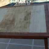 Italian wooden table with 2 extensions from 90 cm to 150 cm, completely restored