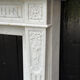 Louis XVI style fireplace in Carrara marble, circa 1880.